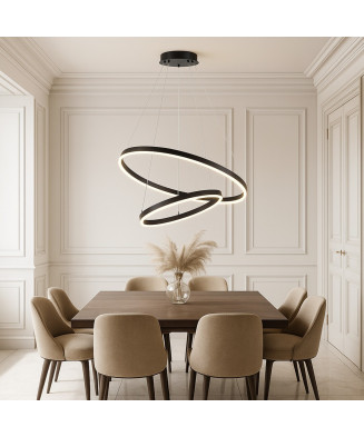 Závesné svietidlo Rabalux 72305 Isaure LED 80W 5600lm 3000-6500K čierna, biela, stmievateľné, diaľkový ovládač