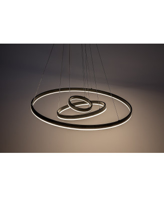 Závesné svietidlo Rabalux 72306 Isaure LED 100W 8000lm 3000-6500K čierna, biela, stmievateľné, diaľkový ovládač