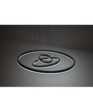 Závesné svietidlo Rabalux 72306 Isaure LED 100W 8000lm 3000-6500K čierna, biela, stmievateľné, diaľkový ovládač