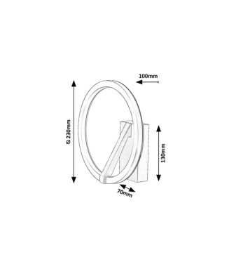 Nástenné svietidlo RABALUX 71350 Renara LED 8W 500lm 3000K čierna, zlatá, biela
