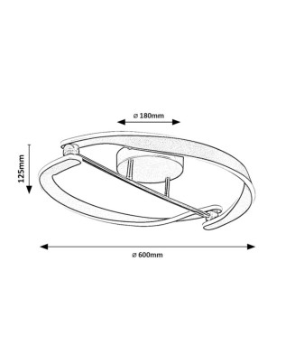 Stropné svietidlo RABALUX 71149 Adalind LED 40W 2200lm 3000K čierna, zlatá, biela