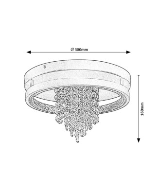 Stropné svietidlo RABALUX 71352 Maribell LED 20W 1000lm 3000-4000K čierna, DIP switch