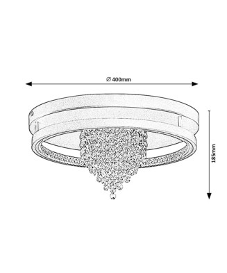 Stropné svietidlo RABALUX 71353 Maribell LED 30W 1450lm 3000-4000K čierna, DIP switch
