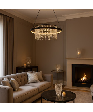 Závesné svietidlo RABALUX 72353 Maribell LED 40W 2250lm 3000-4000K čierna, DIP switch