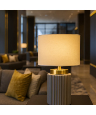 Stolová lampa RABALUX 74045 Glovy E14 1x 40W,šedá,biela