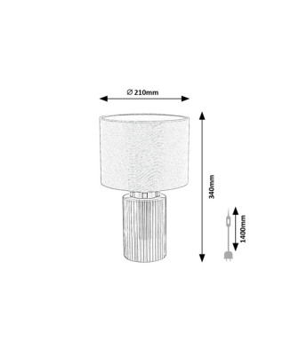 Stolová lampa RABALUX 74045 Glovy E14 1x 40W,šedá,biela