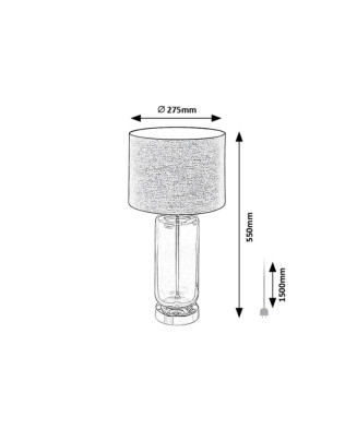 Stolná lampa Rabalux 74049 Rien E27 1x 60W,šedá,dymové sklo