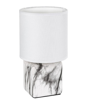 Stolná lampa Rabalux 74069 Nalisa 1xE14, max.40W,biela,mramorový efekt