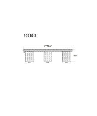 Stropné svietidlo GLOBO 15915-3 UNDERWOOD