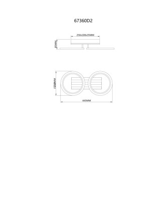 Stropné svietidlo LED GLOBO 67360D2 BLEVINS