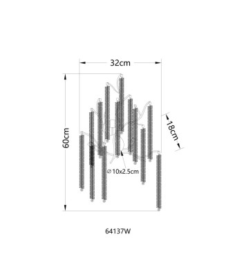 Svietidlo nástenné GLOBO 64137W LAVERNE