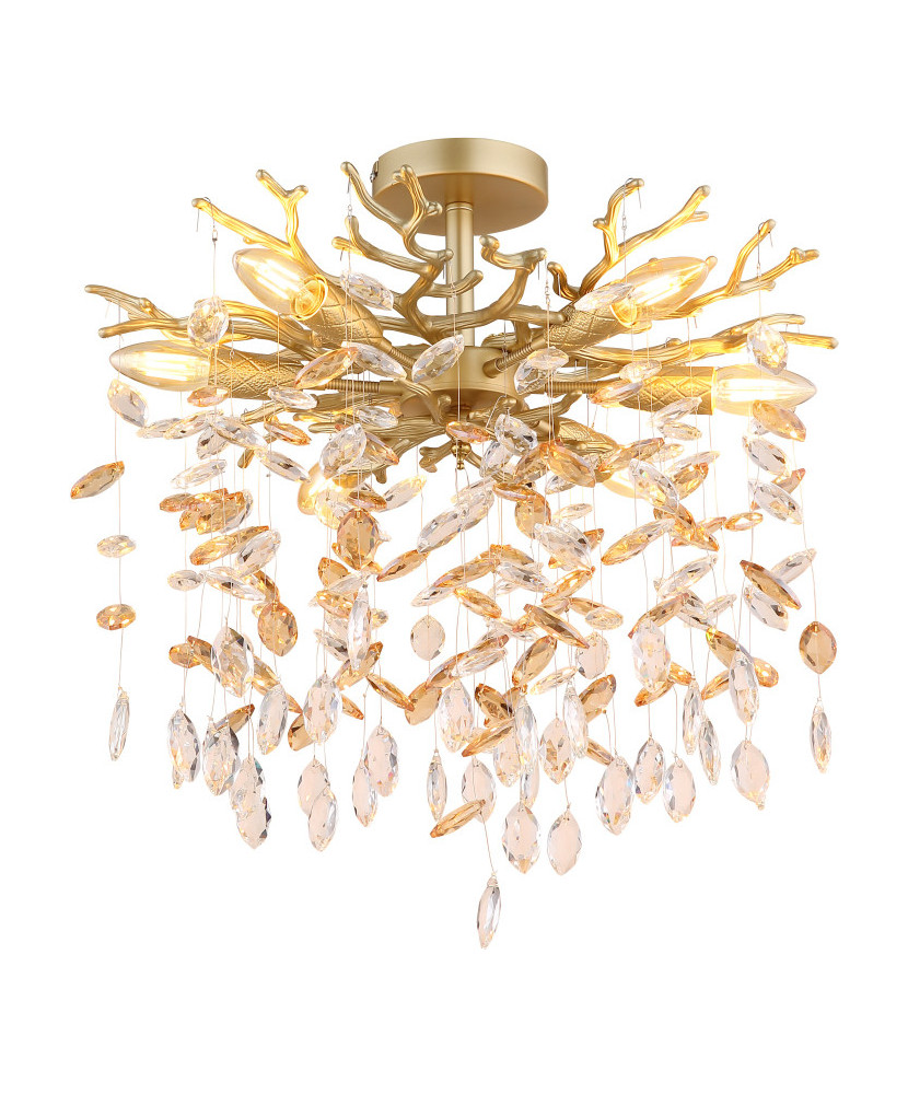Svietidlo stropné krištáľové GLOBO 64138DG QUEENA