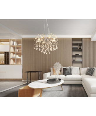 Svietidlo závesné  krištáľové GLOBO 64138H1S QUEENA