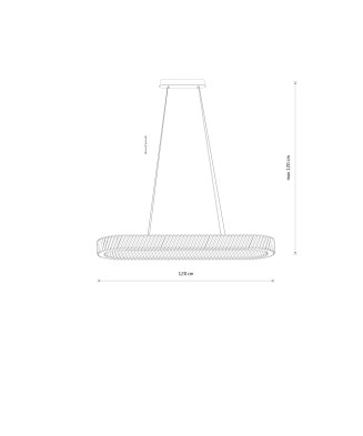 Závesné krištáľové svietidlo Nowodvorski LUXORA LED 11707 LED 40W 3000K 3600lm
