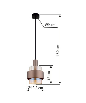 Závesné svietidlo GLOBO 15560HA MILLEY 1xE27, max. 60W 230V