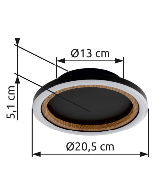 Stropné svietidlo GLOBO 67356D DAKARI I LED 12W 230V