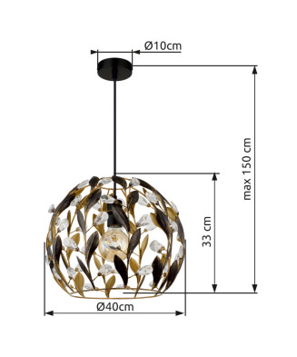Závesné svietidlo GLOBO 15759H MIKA 1xE27, max. 40W 230V