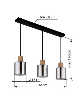 Závesné svietidlo GLOBO 15768-3 ALEIDIS 3xE27, max. 25W 230V