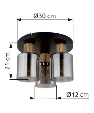 Stropné svietidlo GLOBO 15768-3D ALEIDIS 3xE27, max. 25W 230V