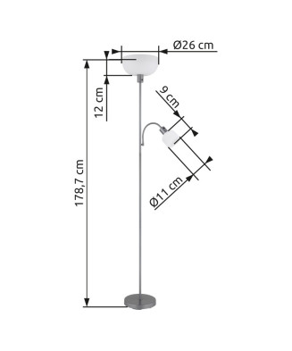 Stojanové svietidlo GLOBO 59947 HINTON 1xE27 60W+1xE14 40W
