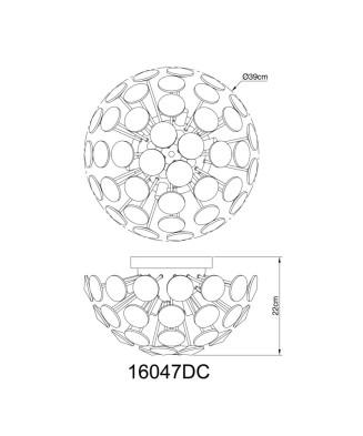 Stropné svietidlo  GLOBO 16047DC VIRINA 10x G9, max. 7W 230V