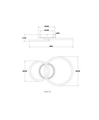 Stropné svietidlo GLOBO 48039-30 LORETTA LED 30W 230V