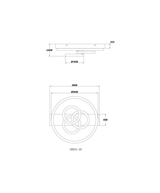 Stropné svietidlo GLOBO 48040-40 DARRYL I LED 40W 230V