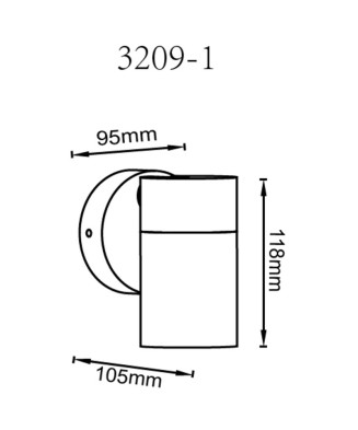 Vonkajšie svietidlo GLOBO 3209-1 PIPER 1xGU10, max. 35W