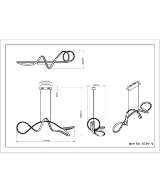 Závesné svietidlo GLOBO 67341N SWIRL LED 40W 230V,výstup 3670lm, 4000K