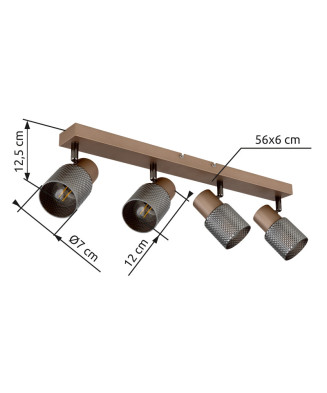 Stropné svietidlo  GLOBO 54314-4 SATELLA 4xE14, max. 40W 230V