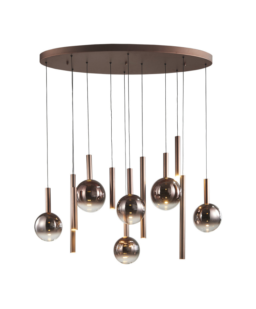 Zavesné svietidlo Italux Camino PND-24038-12B-COPP LED 60W 3000K 2469lm