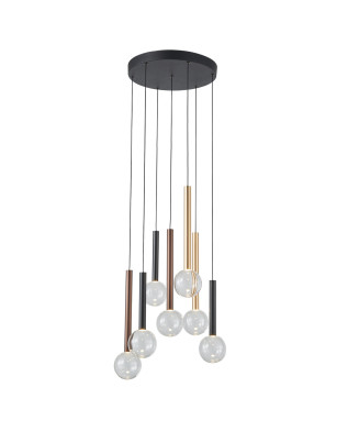 Závesné svietidlo Italux Alinos PND-24019-7A-BK LED 28W 2205lm 3000K