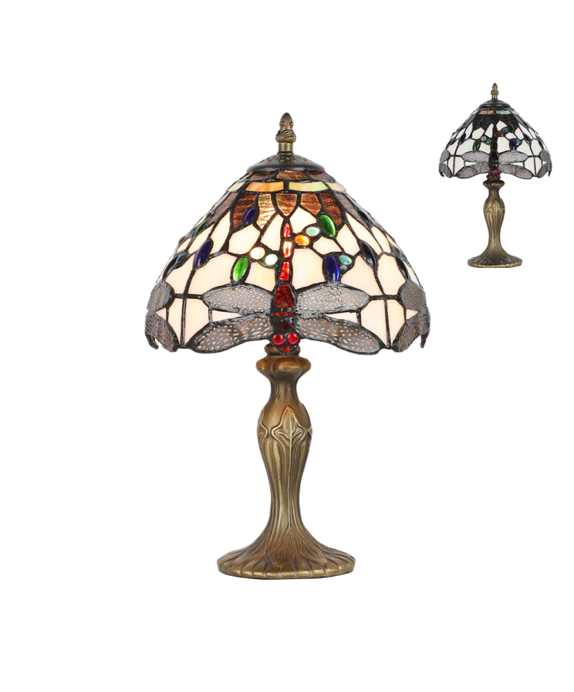 PREZENT TIFFANY 1709 stolná vitrážová lampa 1xE14/40W