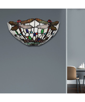 PREZENT TIFFANY 1711 nástenná vitrážová lampa 1xE27/60W