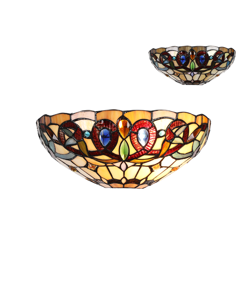 PREZENT TIFFANY 1707 nástenná vitrážová lampa 1xE27/60W