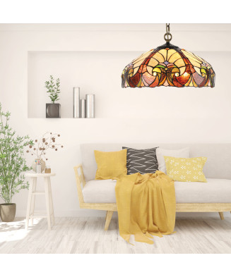 PREZENT TIFFANY 1700 závesná vitrážová lampa 2xE27/60W