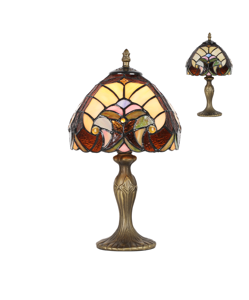 PREZENT TIFFANY 1701 stolná vitrážová lampa 1xE14/40W