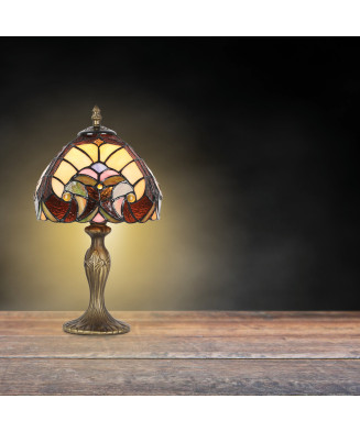 PREZENT TIFFANY 1701 stolná vitrážová lampa 1xE14/40W