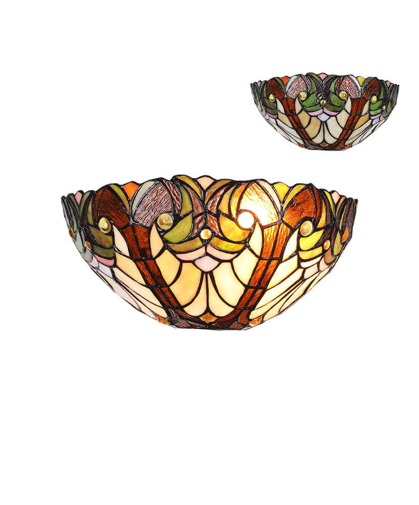 PREZENT TIFFANY 1703 nástenná vitrážová lampa 1xE27/60W