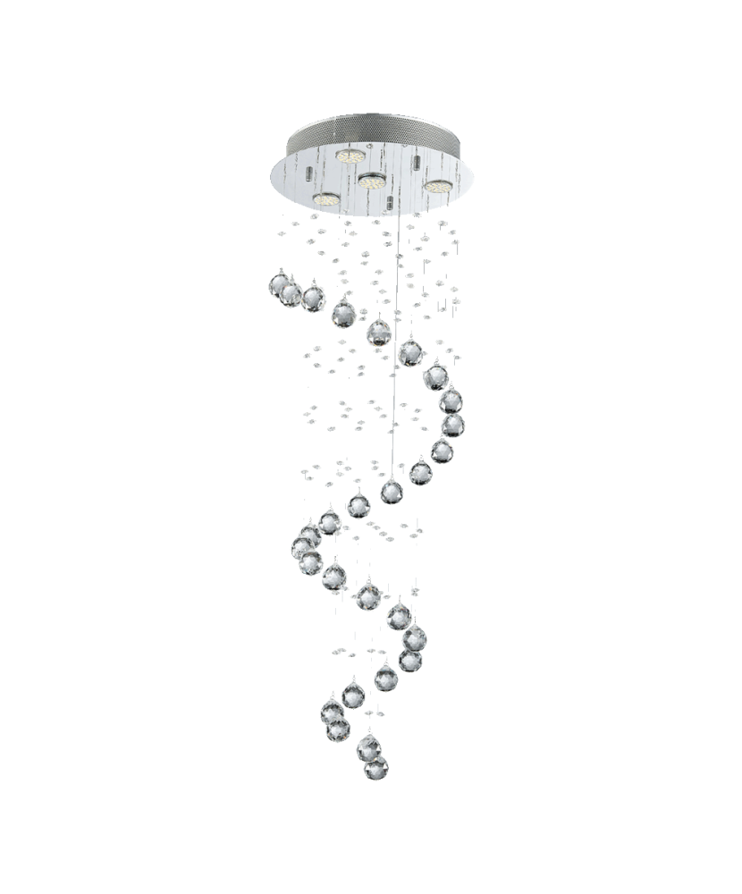 Luxera 62410 COIL závesné krištáľové svietidlo 4xGU10