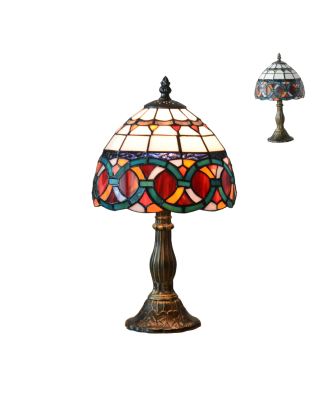 PREZENT TIFFANY 81 stolná vitrážová lampa 1xE14 40W