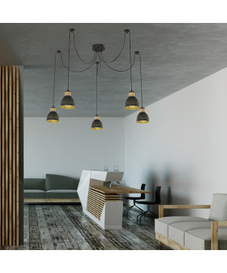 PREZENT MESCALA 27525 závesné svietidlo 5xE14 40W