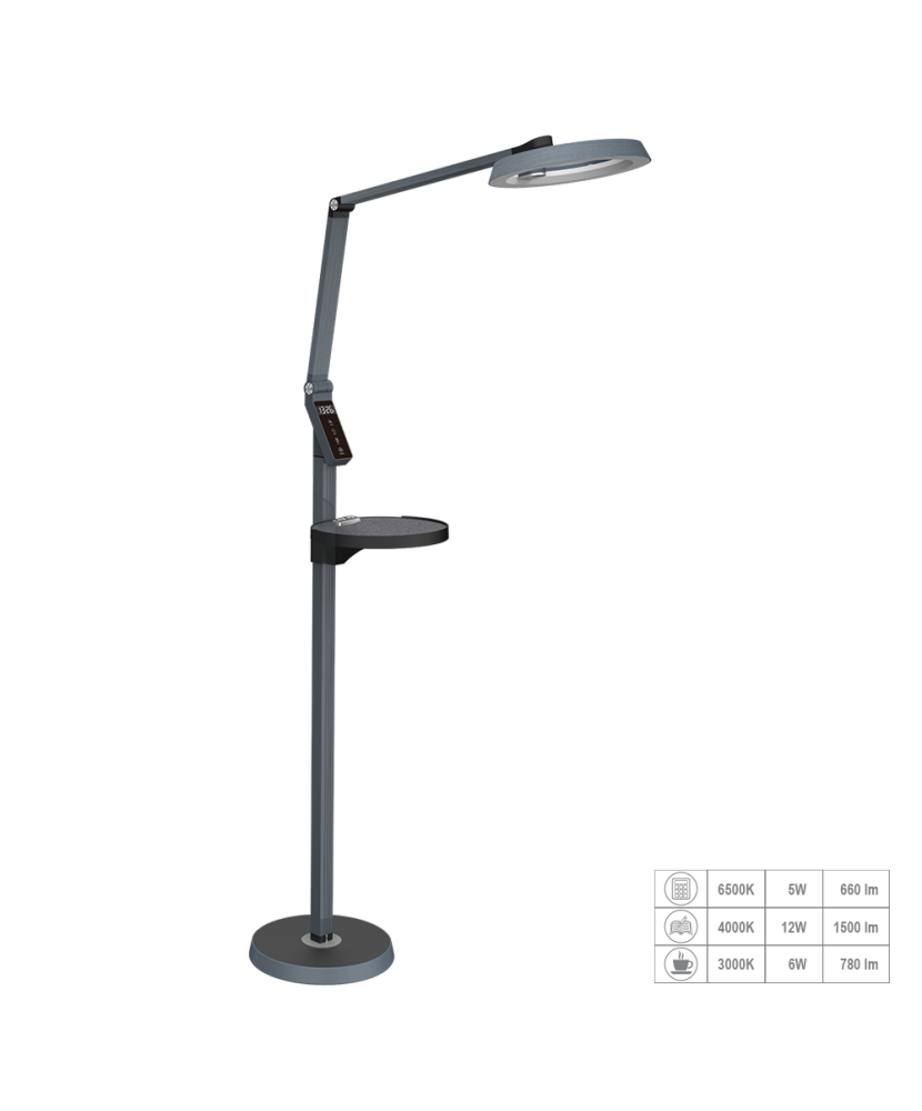 PREZENT SALSA LED 31220, stojanová stmievateľná lampa LED 15W