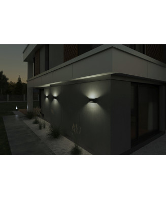 Kanlux 29260 BISO LED EL 8W-GR nástenné vonkajšie svietidlo IP54