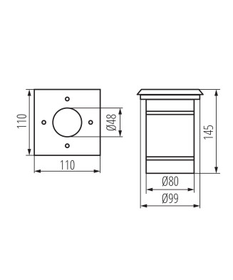 Kanlux 07173 BERG DL-10L nájazdové svietidlo IP67 1xGU10 230V