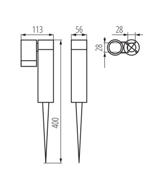 Kanlux 36561 USTI SP 1X7 GR záhradné svietidlo 1xGU10 max.7W IP54