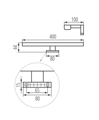 Kanlux 34930 ASTIM IP44 8W-NW-B LED svietidlo na skrinku 4000K