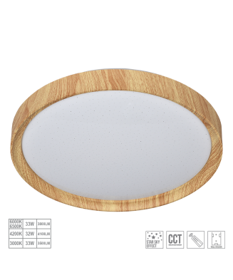 PREZENT 71330 WOODEN LED 33W stropné svietidlo s diaľkovým ovládaním