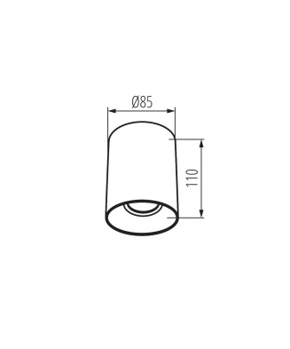 Kanlux 27571 RITI stropné svietidlo GU10 max.LED 10W