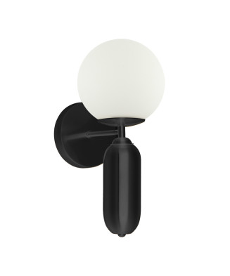 Italux Aldeva WL-02340-1-BK nástenné svietidlo 1xE27 40W čierna, biela